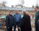 В рамках выездного совещания по благоустройству центральной части Волгограда губернатор посетил строительную площадку собора Александро-Невского