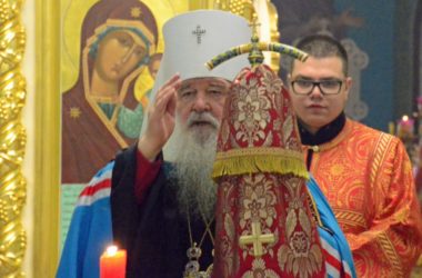 Божественная литургия в Казанском соборе