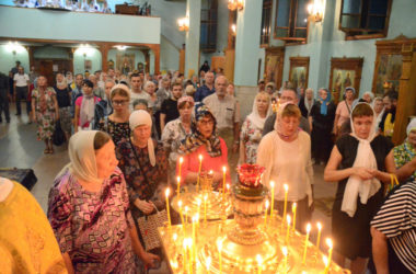 Всенощное бдение в Свято-Духовом монастыре (15 сентября 2018 года)