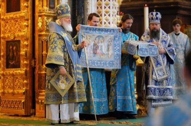 Патриаршая проповедь в праздник Сретения Господня после Литургии в Храме Христа Спасителя