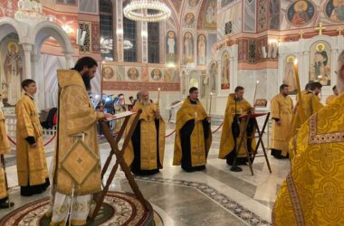 «Правило веры и образ кротости» — всенощное бдение в Александро-Невском соборе