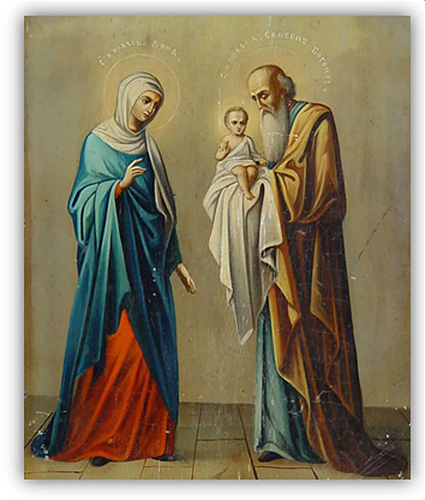 Икона Симеона Богоприимца и Анны пророчицы