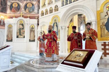 Всенощное бдение в Александро-Невском соборе в канун Недели Святых жен-мироносиц