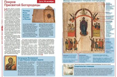 К празднику Покрова Пресвятой Богородицы журнал «Фома» выпустил просветительскую листовку
