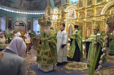 В канун праздника Входя Господня в Иерусалим митрополит Волгоградский и Камышинский Герман совершил Всенощное бдение