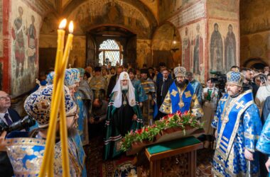 Слово Святейшего Патриарха Кирилла в праздник Благовещения Пресвятой Богородицы в Благовещенском соборе Московского Кремля