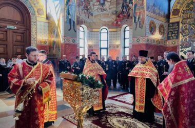 На молебне в храме Всех святых молились участники учебно-методического сбора по вопросам борьбы с IT-преступлениями