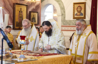 Соборная архиерейская Литургия совершена в Александро-Невском кафедральном соборе